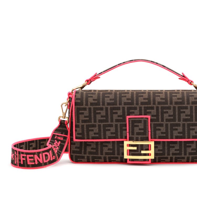 حقيبة Baguette بالوان النيون من فندي